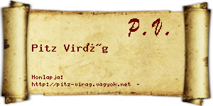 Pitz Virág névjegykártya